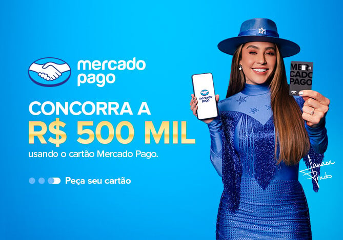 Concorra a R$500 mil usando o cartão Mercado pago. Peça seu cartão.